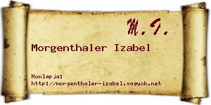 Morgenthaler Izabel névjegykártya
